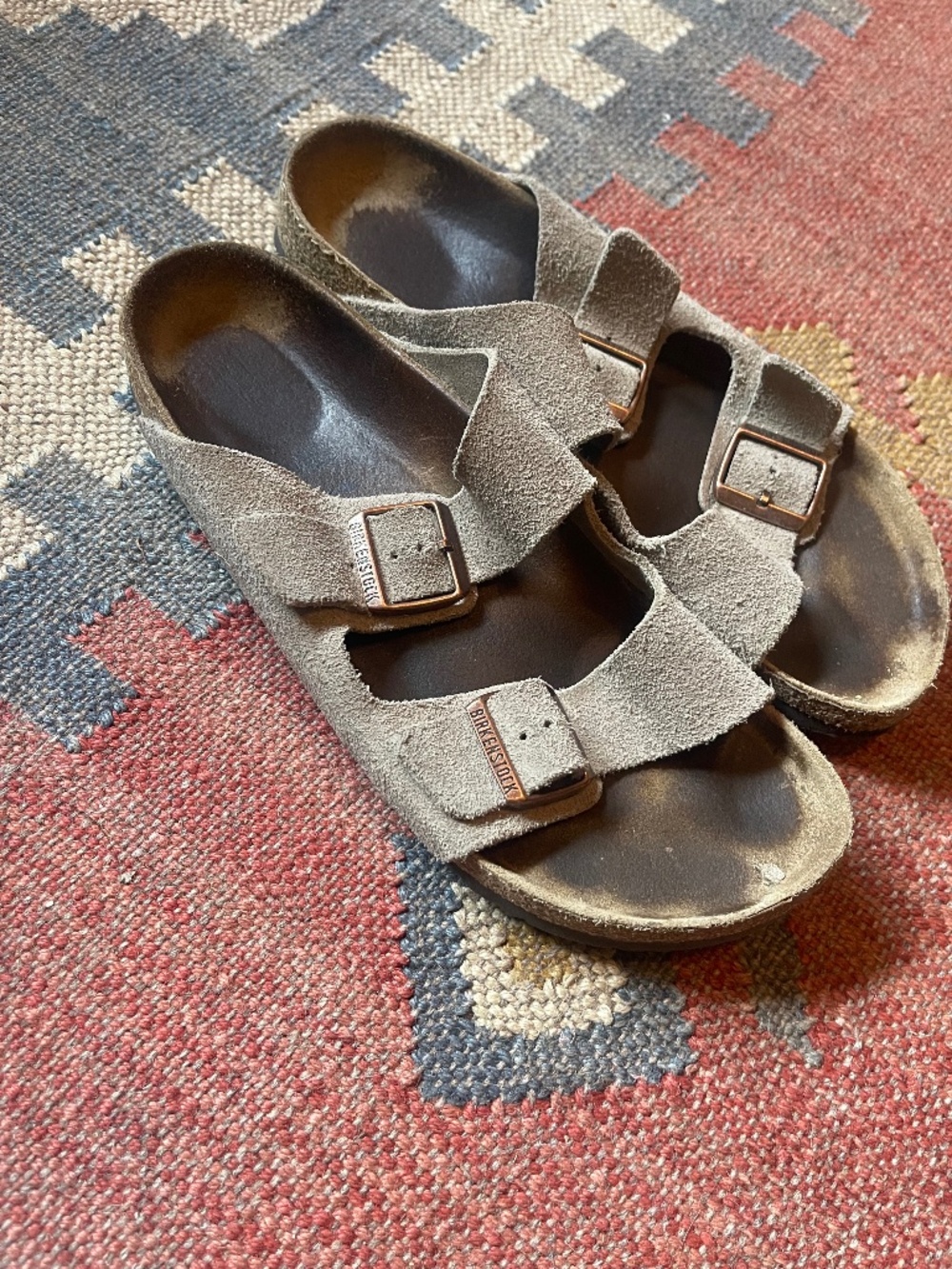 Birkenstock Arizona Taupe Suede Sandals size 43